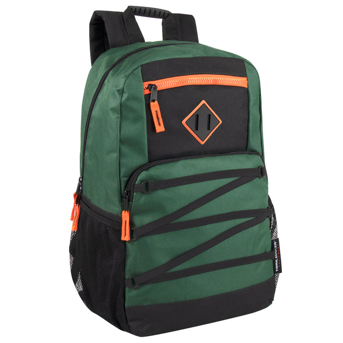 Double Zippered Bungee Backpacks With Laptop Section 