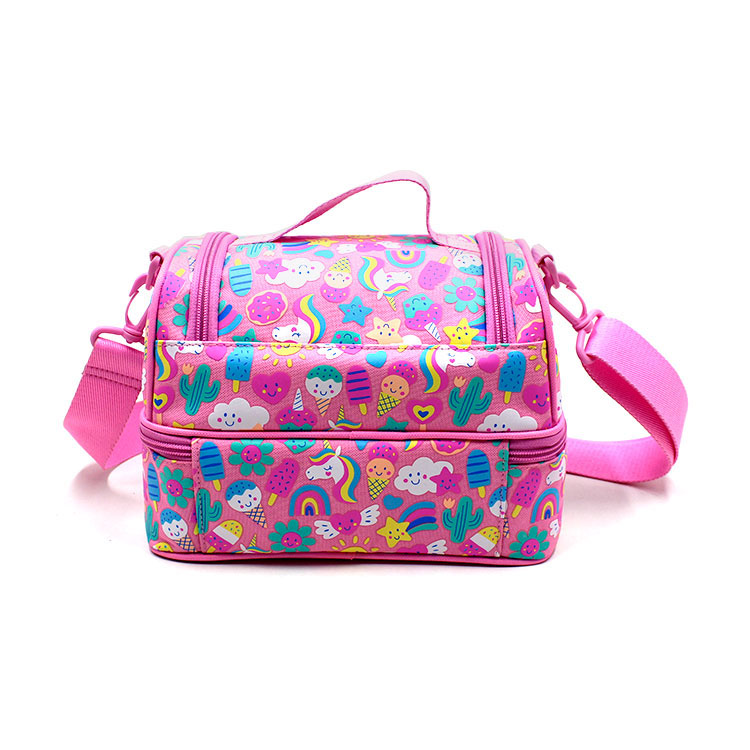 Insulated Tow Layers Children Lunch Bag 