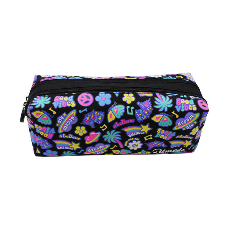 Double Zipper Ctue Kids School Pencil Bag 