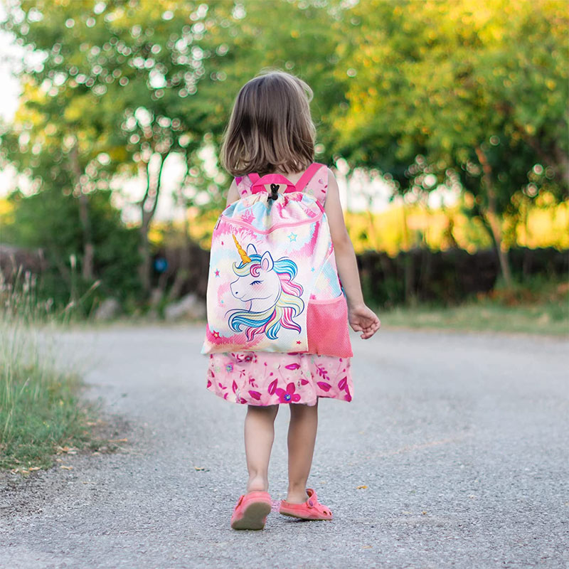 Unicorn Kids Drawstring Backpack 