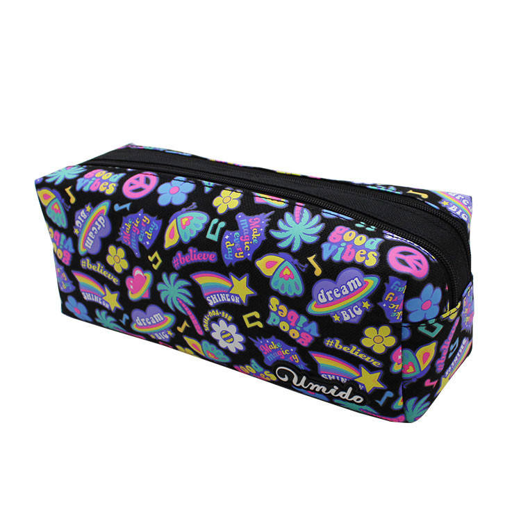 Double Zipper Ctue Kids School Pencil Bag 