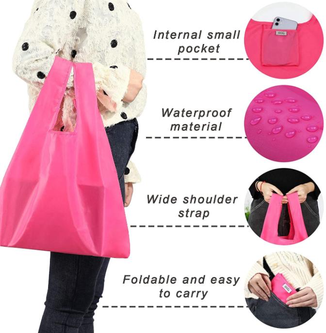 Foldable Shopping Bag With Zipper 