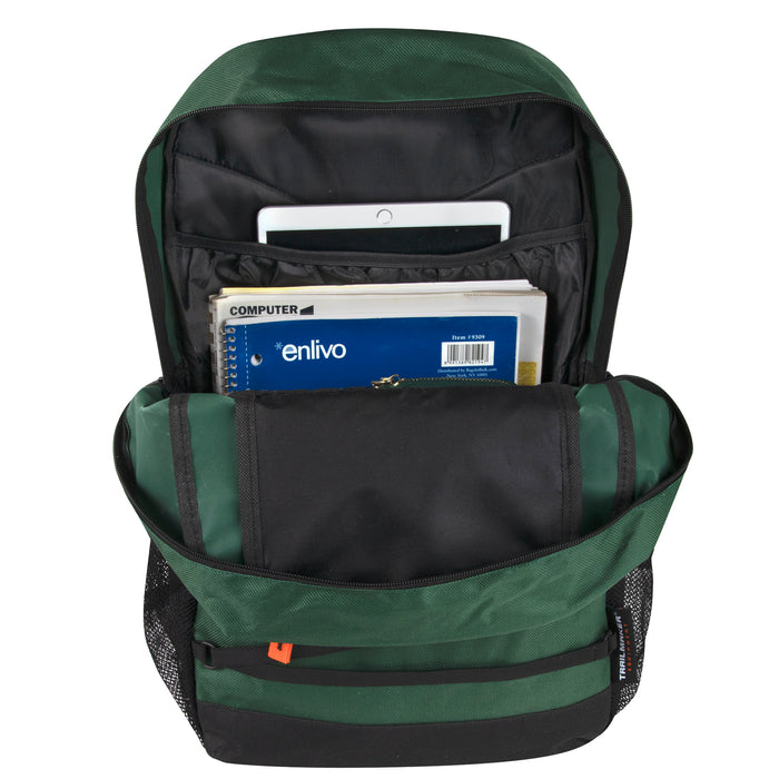 Double Zippered Bungee Backpacks With Laptop Section 