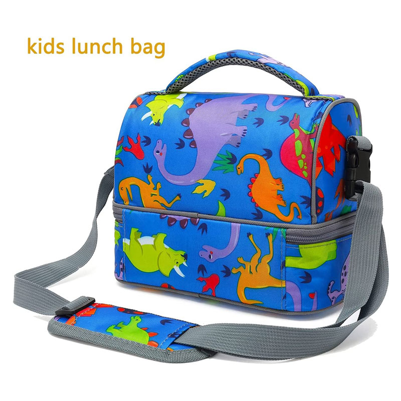 Kids Double Decker Cooler Insulated Lunch Bag 