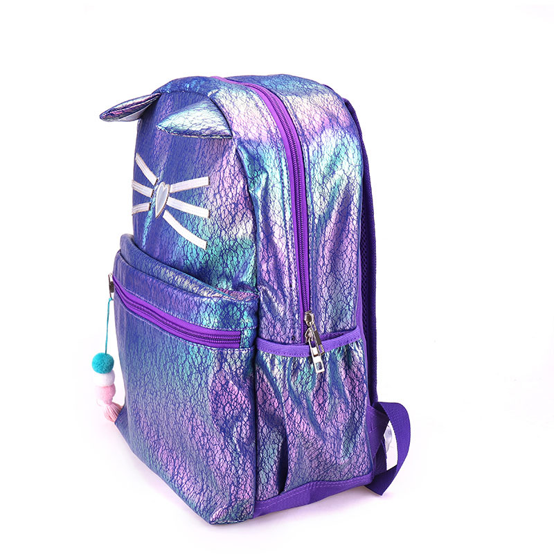 Cat PU Leather Student Schoolbag 