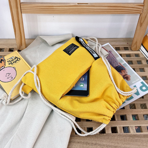 Canvas Daily Drawstring Bag 
