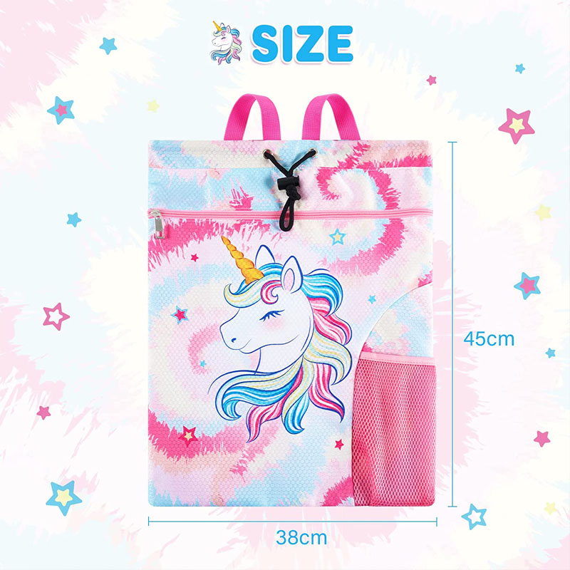 Unicorn Kids Drawstring Backpack 