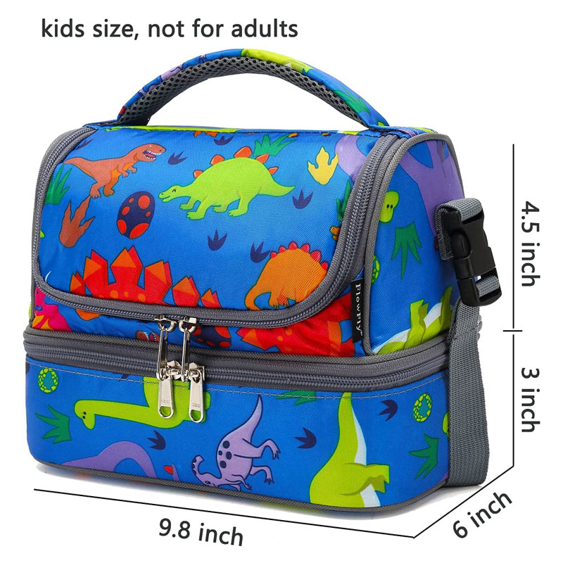 Kids Double Decker Cooler Insulated Lunch Bag 