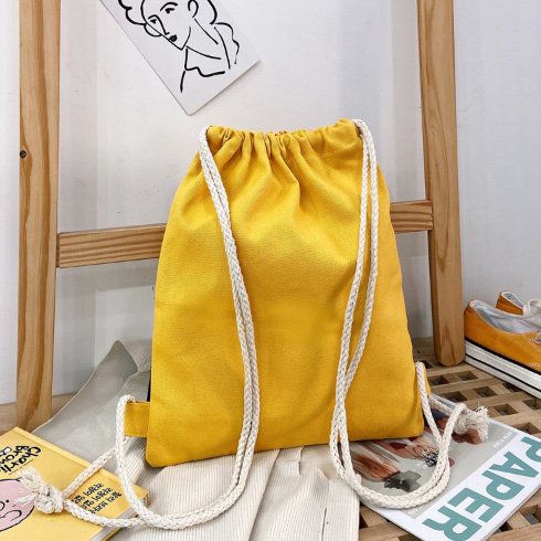Canvas Daily Drawstring Bag 
