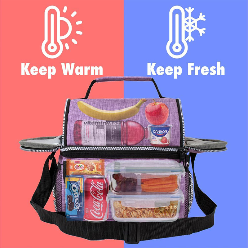 Insulated Dual Compartment Lunch Bag 