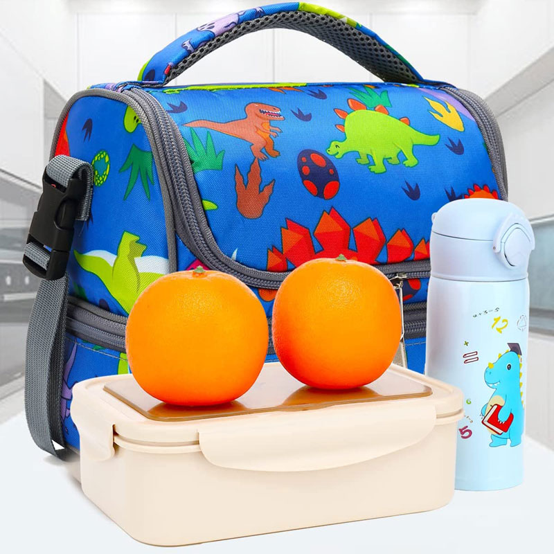 Kids Double Decker Cooler Insulated Lunch Bag 