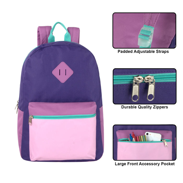 High Capacity 17 Inch Multicolor Backpack 
