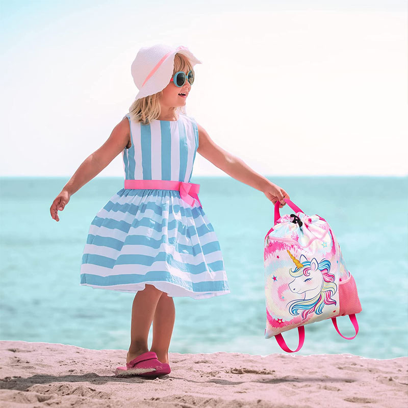Unicorn Kids Drawstring Backpack 