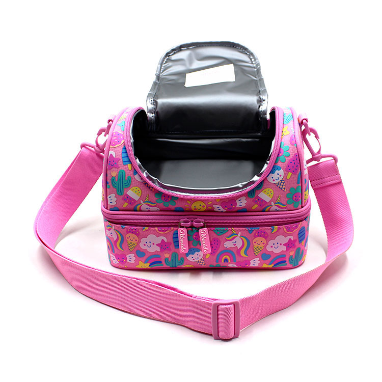 Insulated Tow Layers Children Lunch Bag 