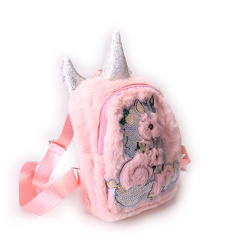 Plush Unicorn Student Schoolbag 