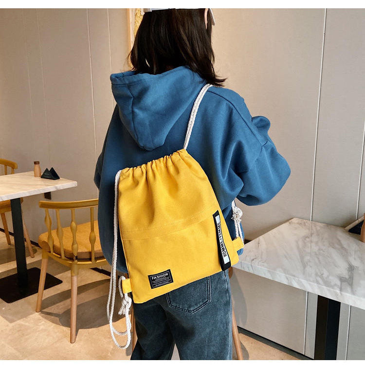 Canvas Daily Drawstring Bag 
