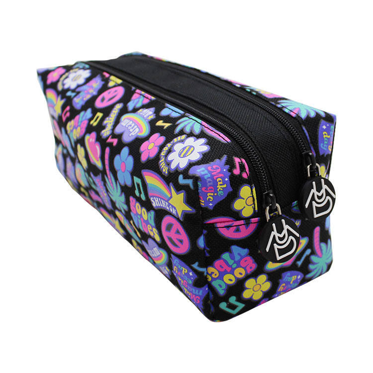 Double Zipper Ctue Kids School Pencil Bag 