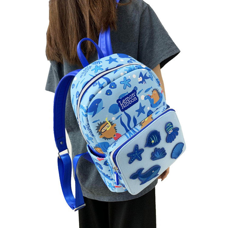 Hot Selling PU Leather Student Schoolbag 