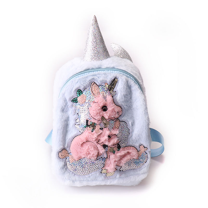 Plush Unicorn Student Schoolbag 