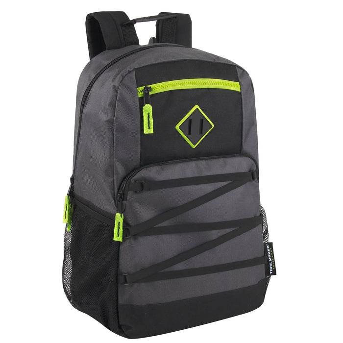 Double Zippered Bungee Backpacks With Laptop Section 